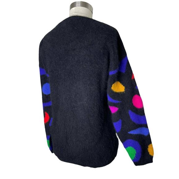 Vintage Rafaella Women's Angora and Lambswool Blend Abstract Sweater Size Medium - Picture 5 of 8